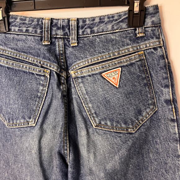 VTG 90's Guess By Georges Marciano Tapered Leg Ankle Jeans Size 32 - Picture 4 of 10